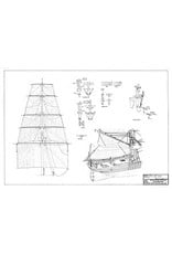 MBT Brigantine "Newsboy" (1854) - Construction Drawing Scale 1 : 75 (10.00.018)