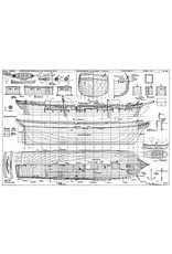MBT Schonerbrigg " Wilhelmina" (1857) - Bauzeichnung Maßstab 1 : 50 (10.00.021)