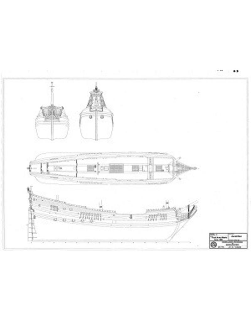 MBT Fluyt "Anna Maria" (1694) - Construction Drawing Scale 1 : 75 (10.00.026)