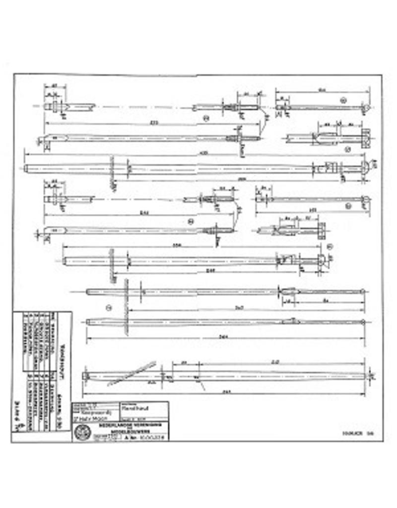 MBT Merchant ship "d`Halve Maen" (c. 1600) - Construction Drawing Scale 1 : 30 (10.00.028)