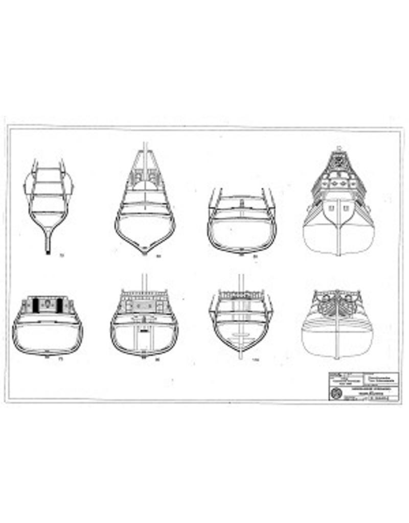 MBT VOC ship "Geunieerde Provintien" (1603) - CD with drawings - Construction drawing Scale 1 : 75 (10.00.029B)