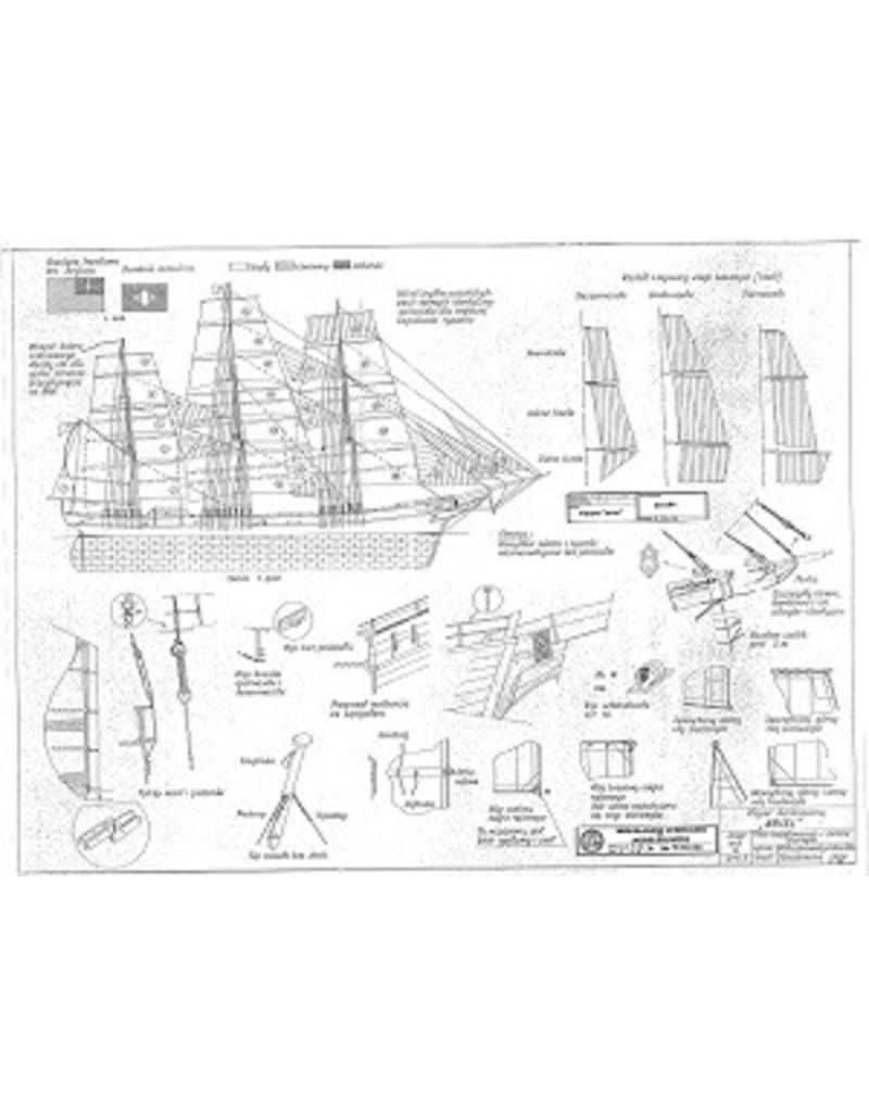 MBT Tea Clipper "Ariel" (1865 - 1872) - Construction Drawing Scale 1 : 100 (10.00.030)