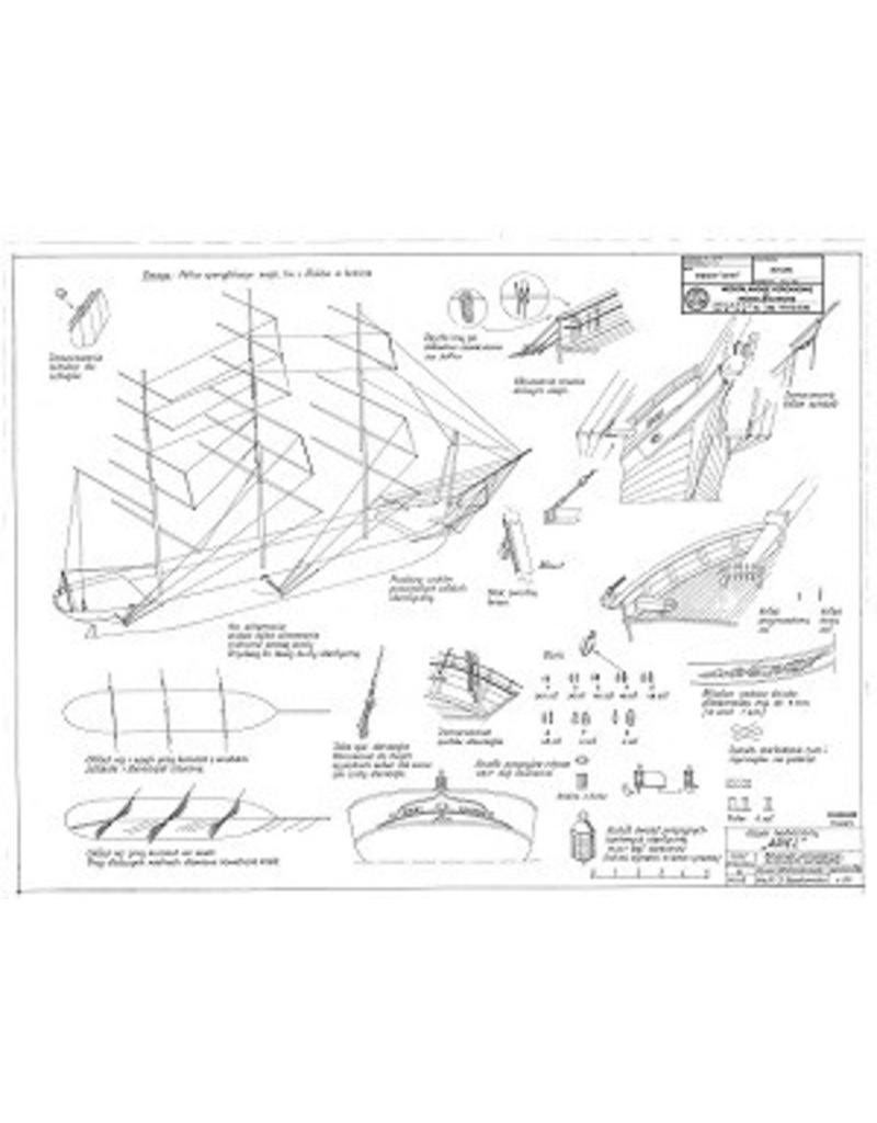 MBT Tea Clipper "Ariel" (1865 - 1872) - Construction Drawing Scale 1 : 100 (10.00.030)