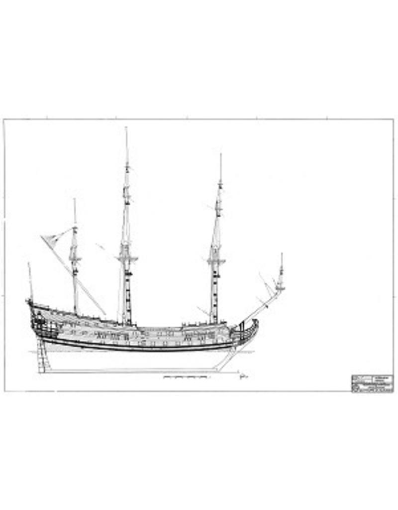 MBT 10.01.006B "7 Provincien" (1665) (II) zeil- en tuigageplan