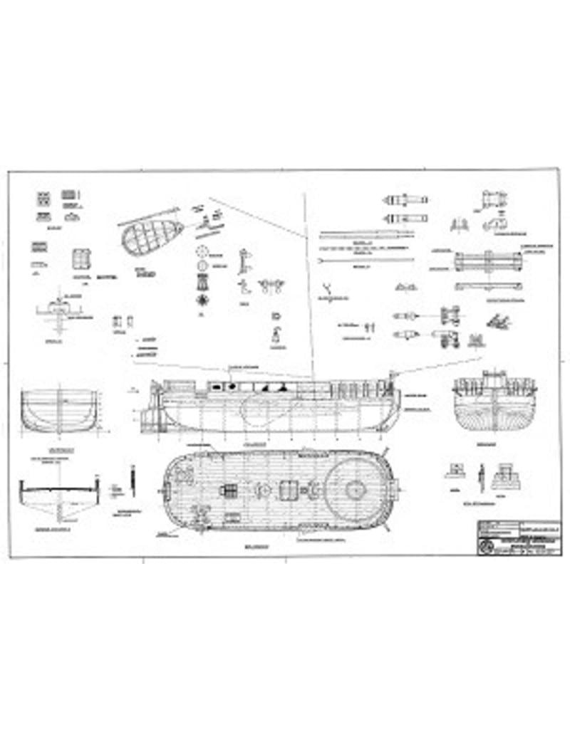 MBT 10.01.007 Gaffelkanonenboot, großes Modell (1821)