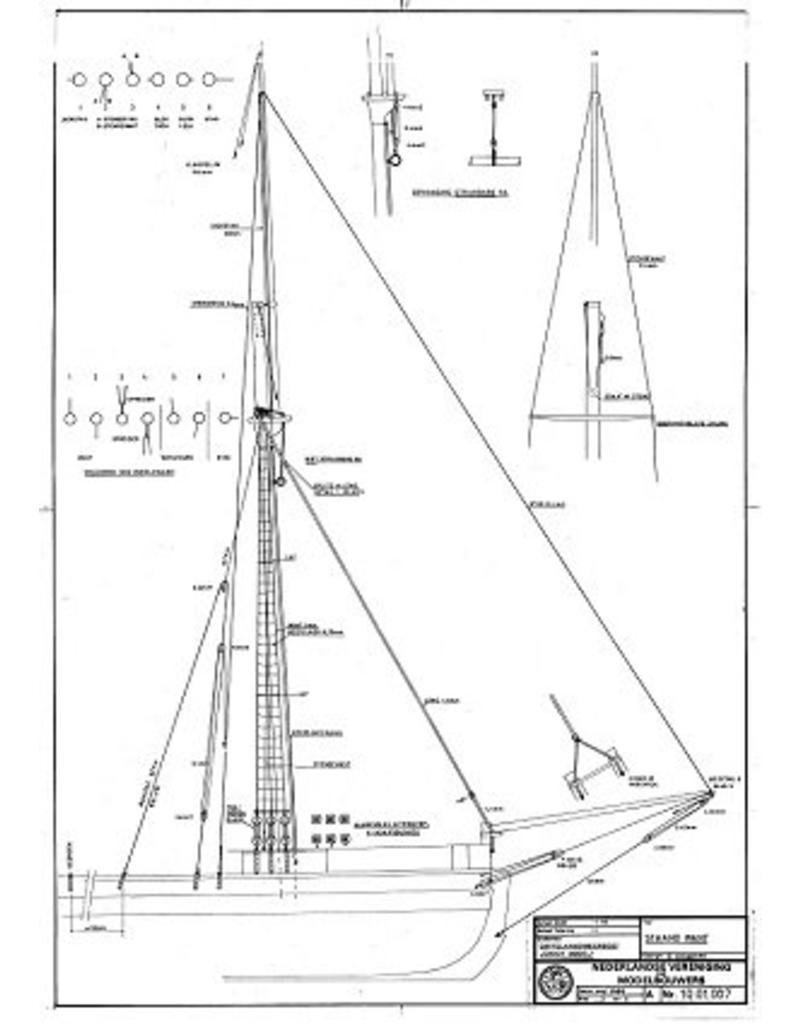 MBT 10.01.007 Gaffelkanonenboot, großes Modell (1821)