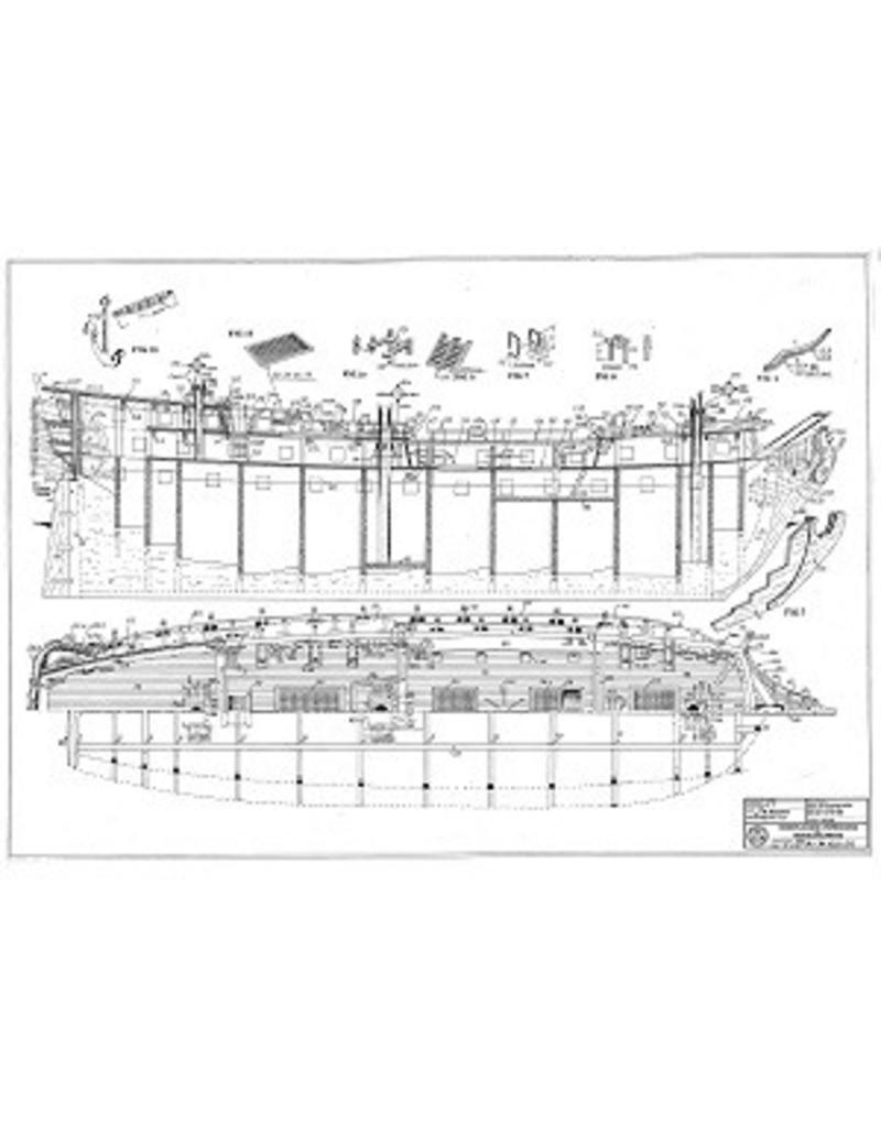 MBT 18e eeuws oorlogschip - Bouwtekening Schaal 1 : 50 (10.01.012)