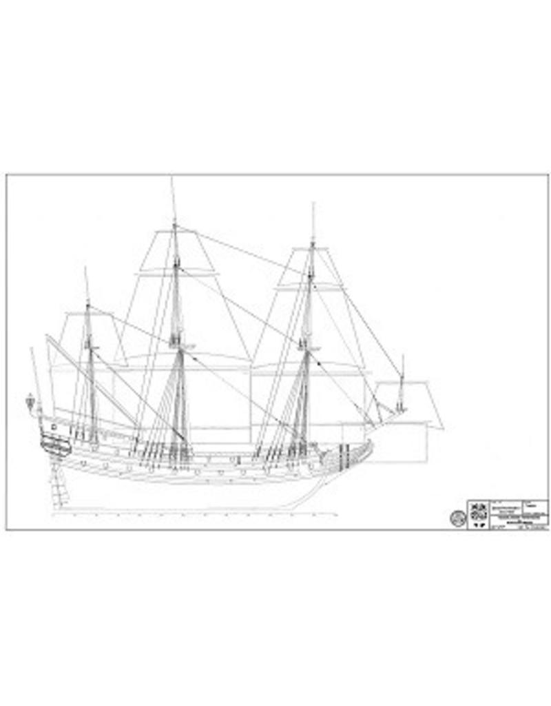 MBT "7 Provincien" (1642) - Construction Drawing Scale 1 : 75 (10.01.013)