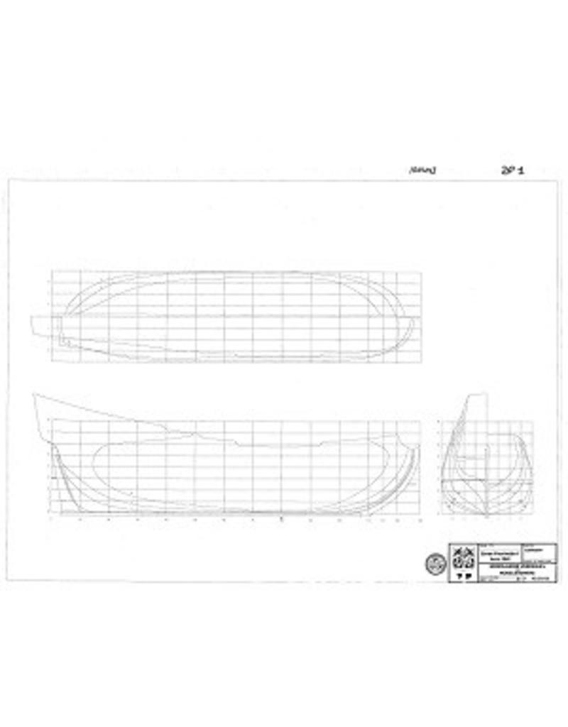 MBT "7 Provincien" (1642) - Construction Drawing Scale 1 : 75 (10.01.013)