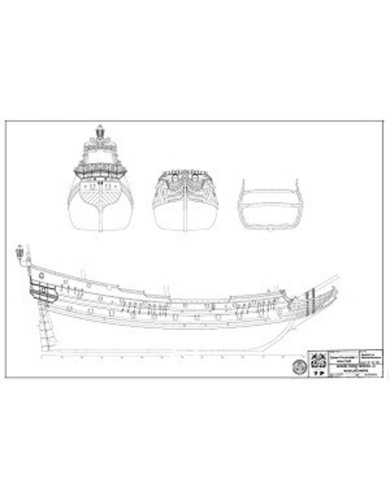 MBT "7 Provincien" (1642) - Construction Drawing Scale 1 : 75 (10.01.013)