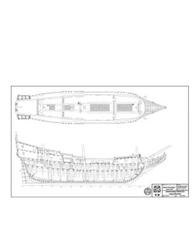 MBT "7 Provincien" (1642) - Construction Drawing Scale 1 : 75 (10.01.013)