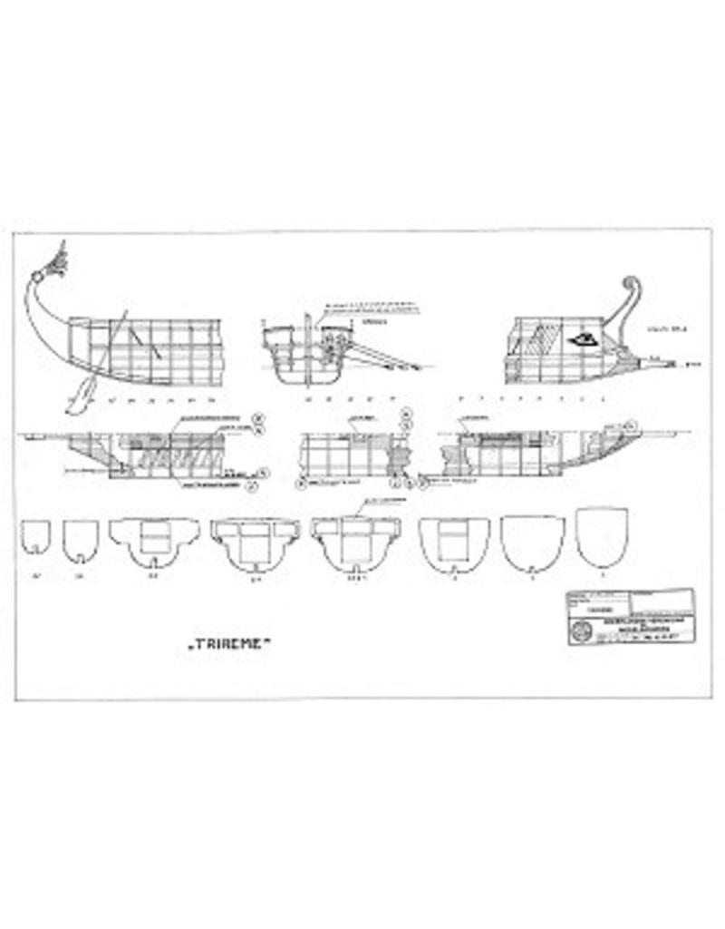 MBT Trireme, Phoenician warship - Construction Drawing Scale 1 : N/A (10.01.017)