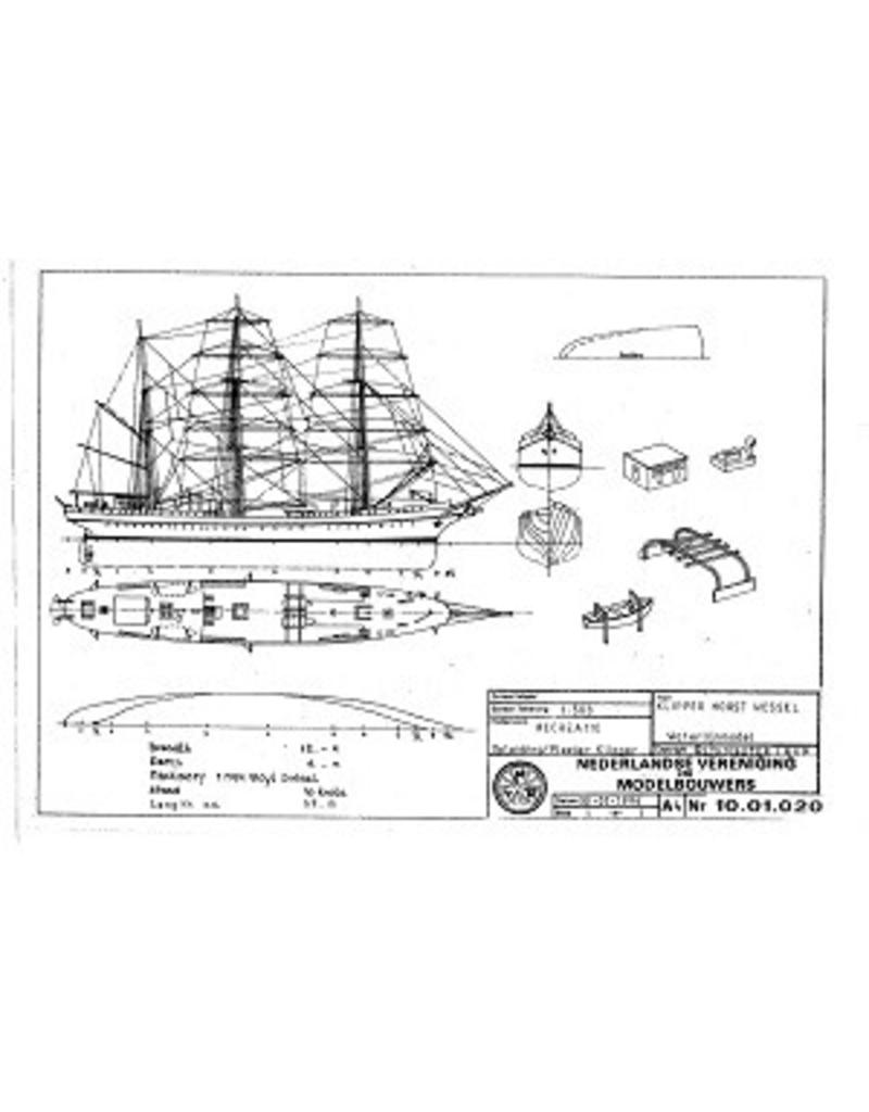 MBT 10.01.020 opleidingsvaartuig driemastbark "Horst Wessel" (1936) - Kriegsmarine; na 1946 USCG "Eagle"
