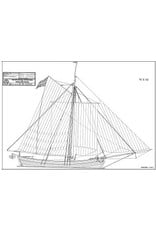 MBT Danish merchant yacht (19th century) - Construction drawing Scale 1 : 50 (10.02.002)