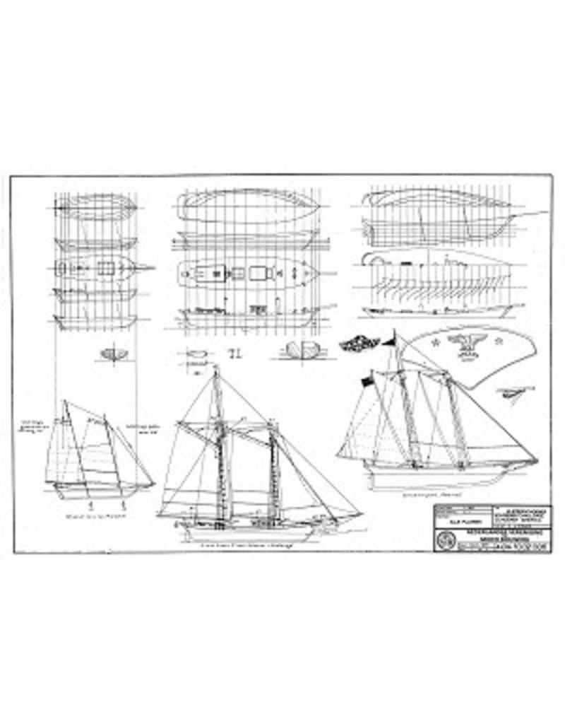 MBT 3 American coastal schooners; mid-19th century - Construction plan Scale 1 : 200 (10.02.006)