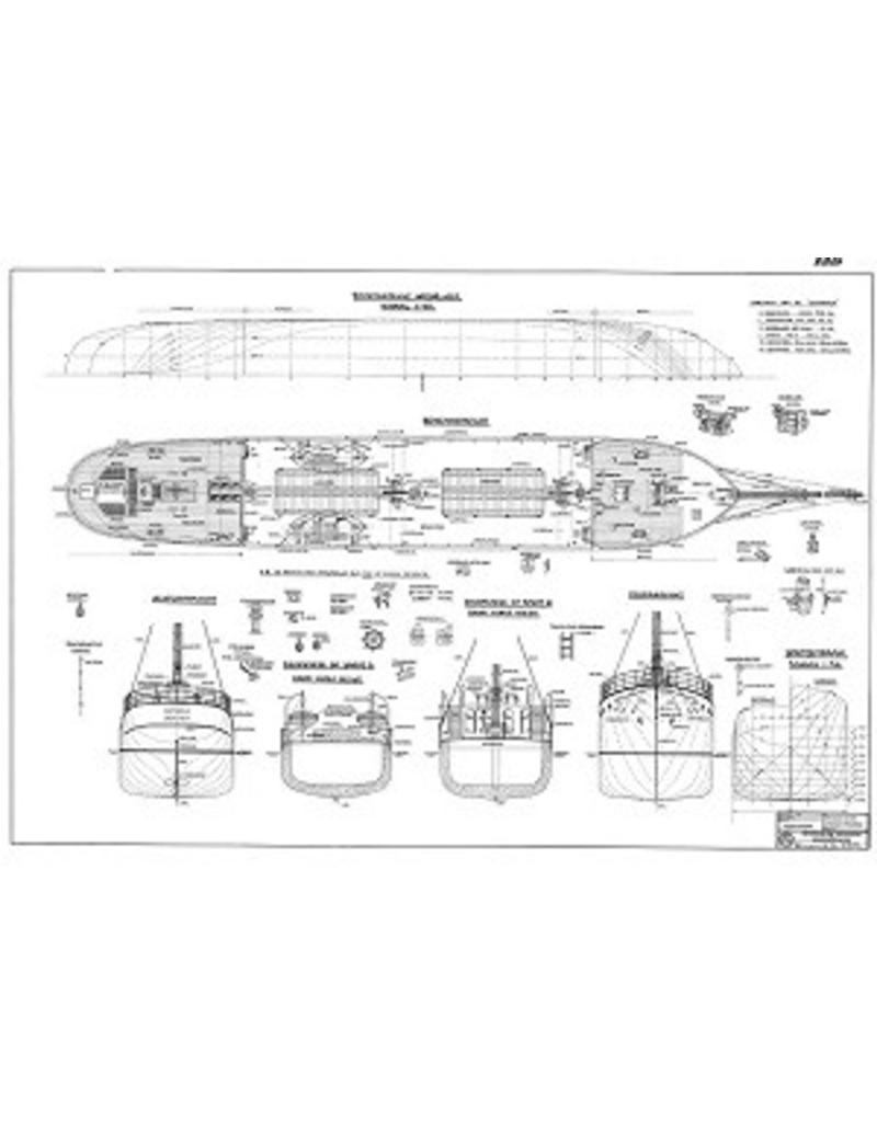 MBT Three-masted schooner "Oosterdiep" - Construction Drawing Scale 1 : 50 (10.02.016)