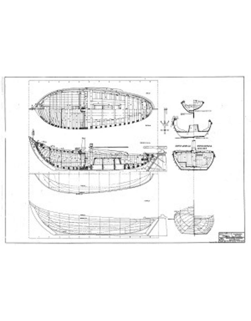 MBT Zuiderzee botter - Construction Drawing Scale 1 : 40 (10.03.003A)