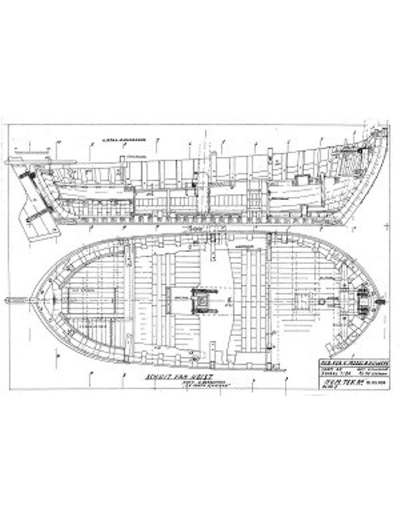 MBT Heistse barge (until end of 19th century) - Construction Drawing Scale 1 : 200 (10.03.006)