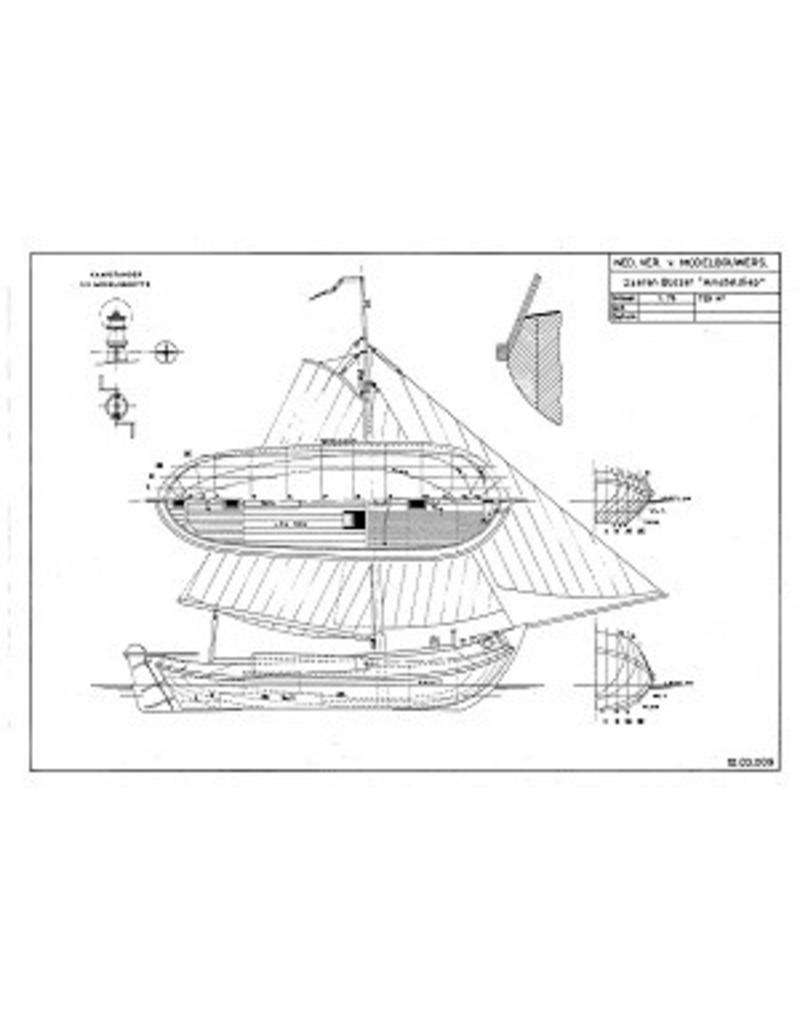 MBT Iron blazer "Amsteldiep" (1885) - Construction Drawing Scale 1 : 75 (10.03.009)