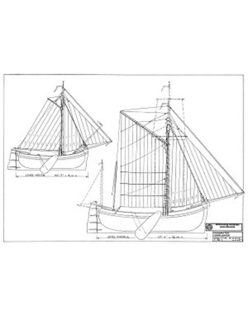 MBT Gaff-rigged fishing boat "Jonge Marinus" - Construction Drawing Scale 1 : 20 (10.03.012A)