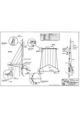 MBT Gaffel fishing boat "Jonge Marinus" - Construction Drawing Scale 1 : 40 (10.03.012B)