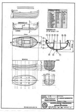MBT Gaffel fishing boat "Jonge Marinus" - Construction Drawing Scale 1 : 40 (10.03.012B)