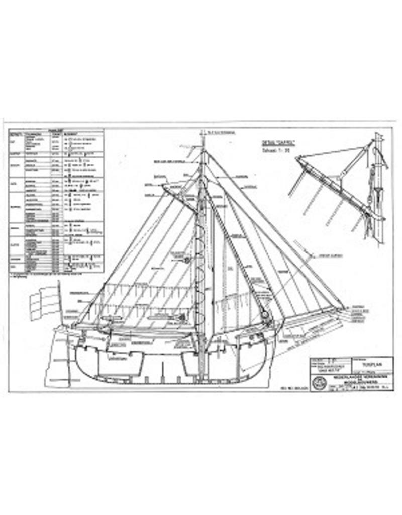 MBT Bazaan Fishing Boat "Jonge Neeltje" - Construction Drawing Scale 1 : 40 (10.03.013B)