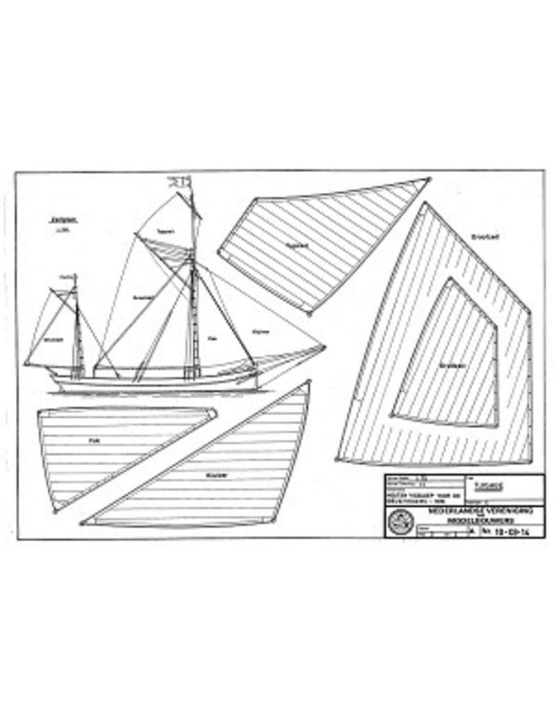 MBT Wooden fishing sloop for longline fishing (1876) - Construction drawing Scale 1 : 75 (10.03.014)
