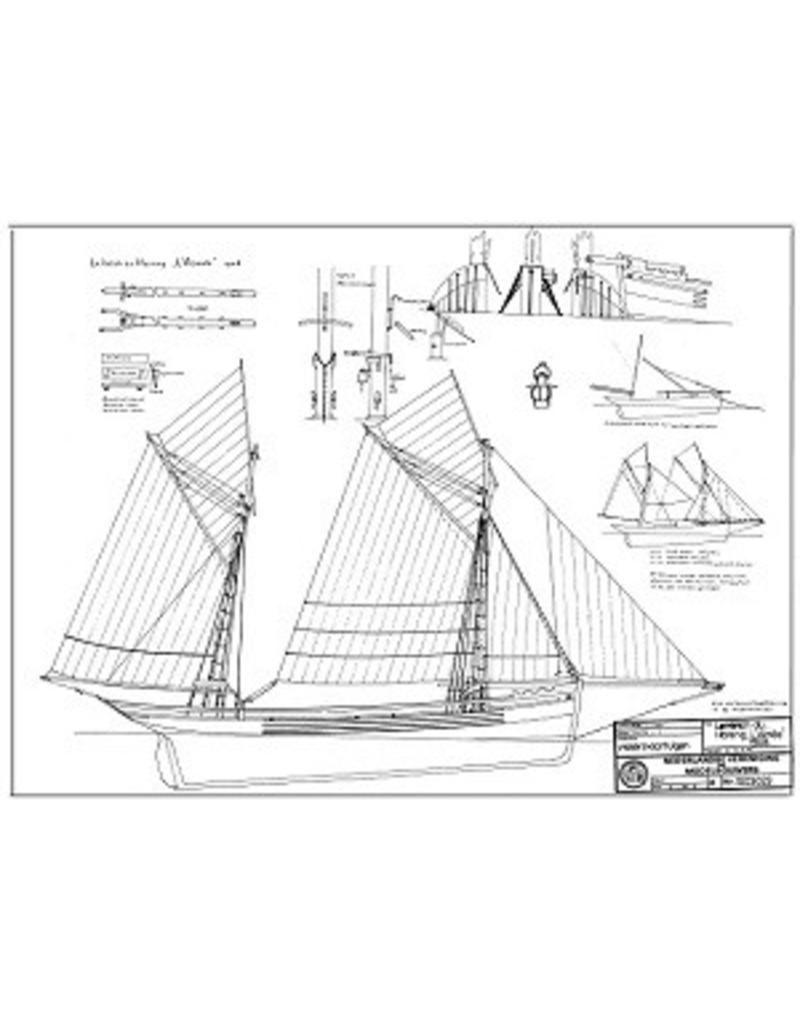 MBT French herring lugger "l?Aimee" (1908) - Construction Drawing Scale 1 : 100 (10.03.023)