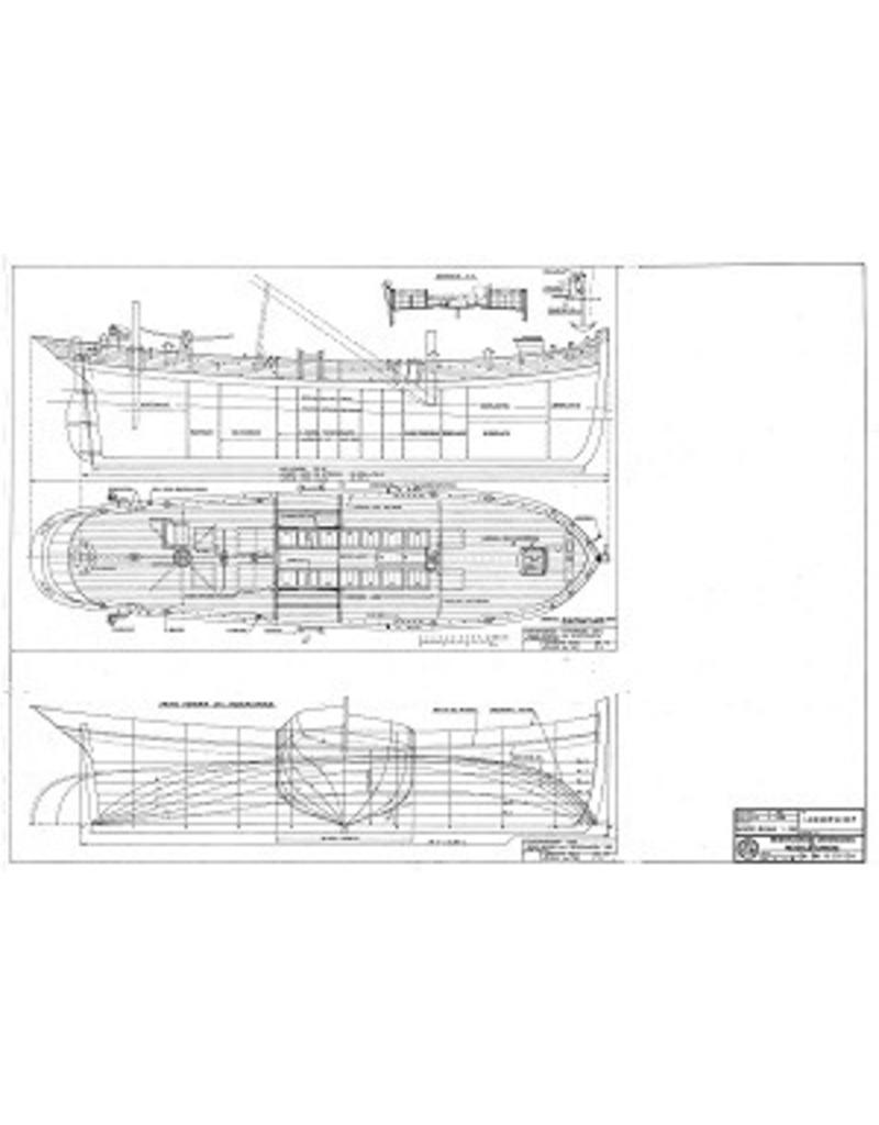 MBT Logger Sloop - Construction Drawing Scale 1 : 44 (10.03.026)