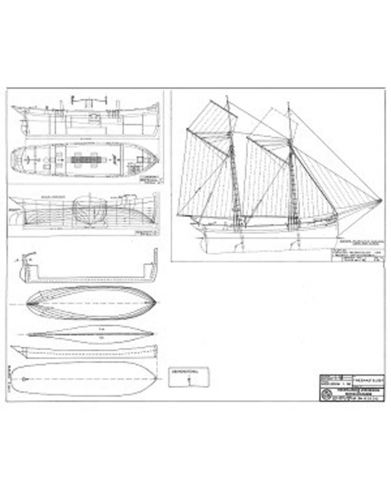 MBT Two-masted sloop - Construction Drawing Scale 1 : 44 (10.03.032)
