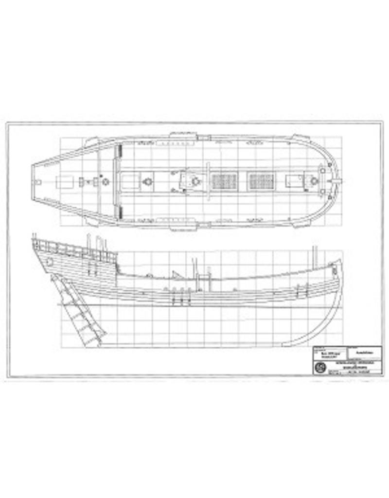 MBT Herring Buss 1598, according to specifications 1597 - Construction Drawing Scale 1 : 50 (10.03.043)