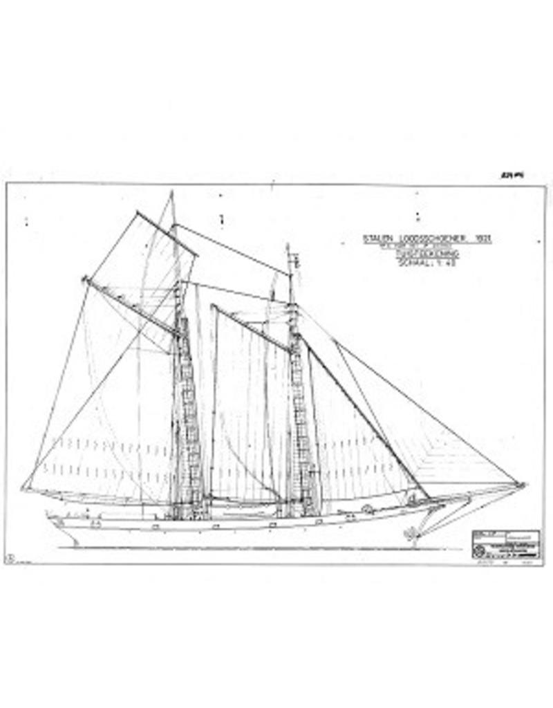 MBT Steel pilot schooner "No. 6" for the 3rd district (1921) - Construction drawing Scale 1 : 40 (10.04.004)