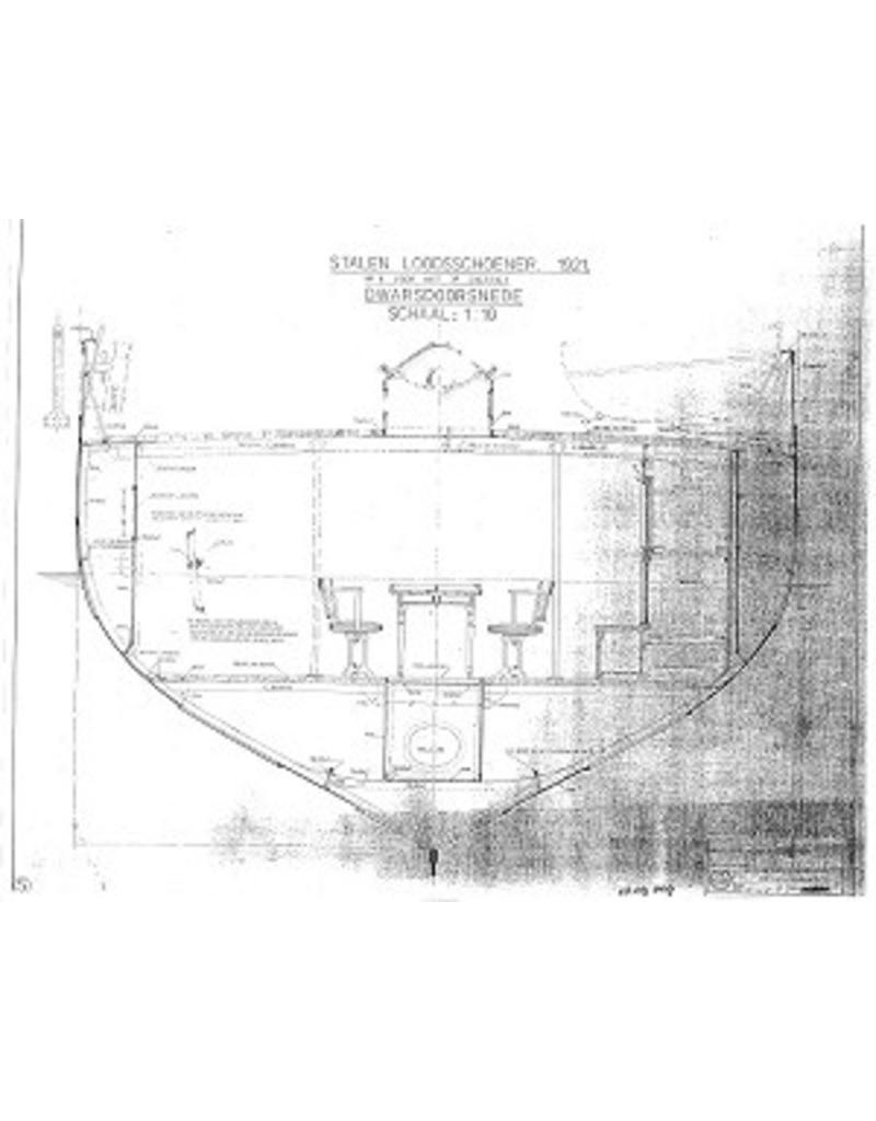 MBT Steel pilot schooner "No. 6" for the 3rd district (1921) - Construction drawing Scale 1 : 40 (10.04.004)
