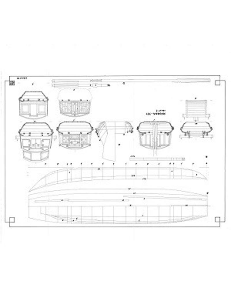 MBT Mayang-Tzi, Chinese river junk circa 1900 – Construction plan, scale 1:24 (10.05.026)