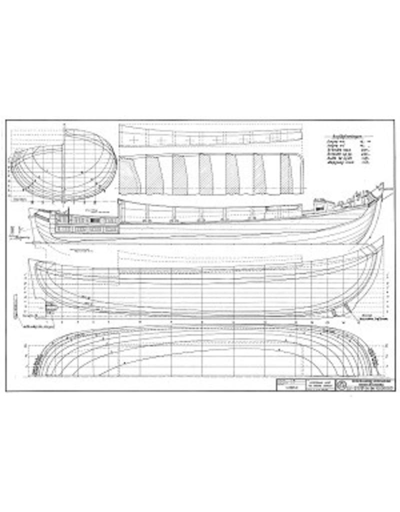 MBT Lemsteraak yacht "De Groene Draeck" (1957) - Construction Drawing Scale 1 : 20 (10.06.003)