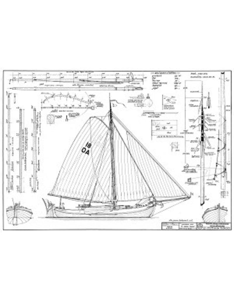 MBT Lemsteraak yacht "De Groene Draeck" (1957) - Construction Drawing Scale 1 : 20 (10.06.003)