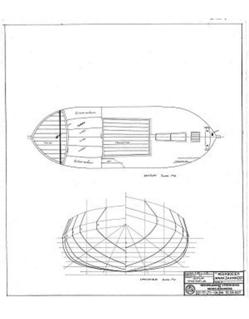 MBT Lake 'boeier' pavilion yacht "De Waakzaamheid" (1832) - Construction Drawing Scale 1 : 30 (10.06.007)