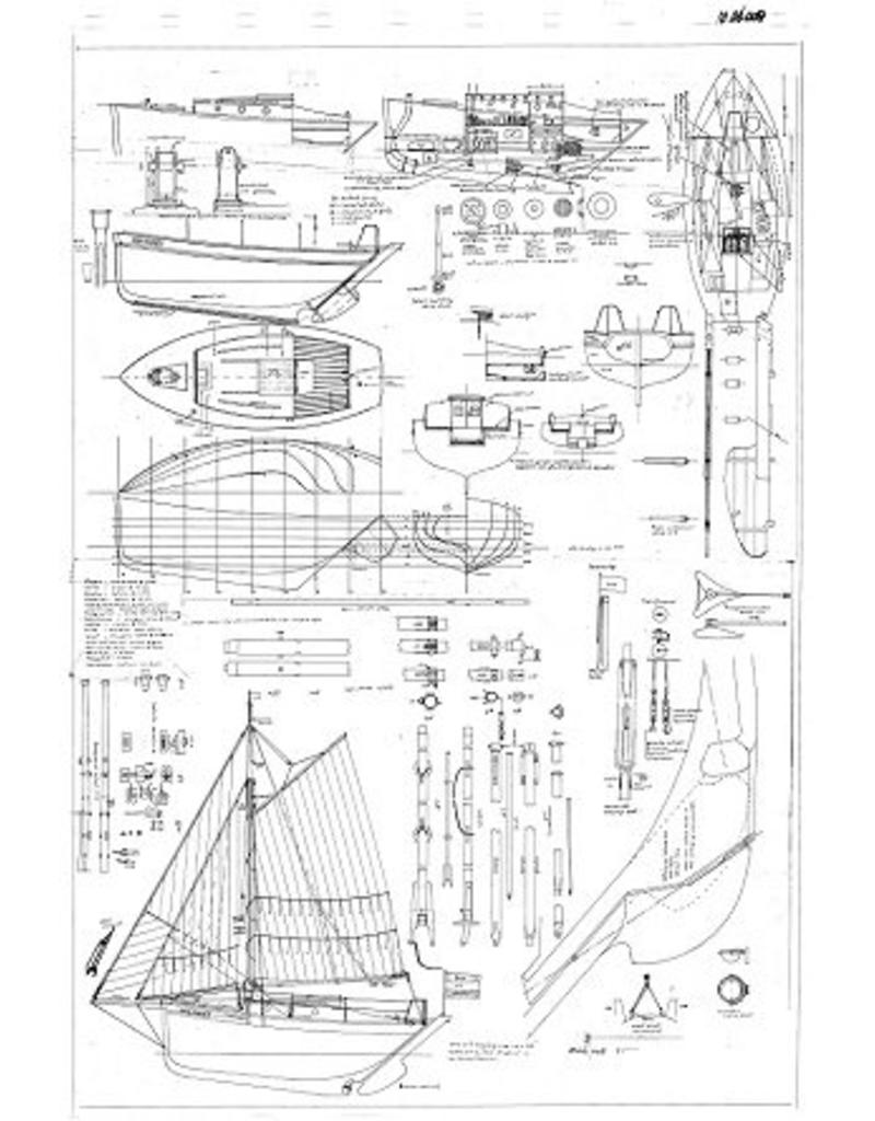MBT Pleasure Yacht "Paul Eugene" (early 20th century) - Construction Drawing Scale 1 : 30 (10.06.008)
