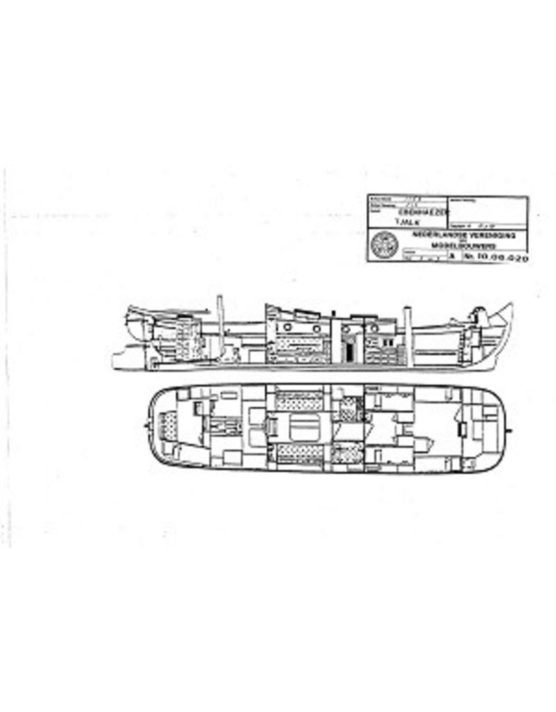 MBT Groninger tjalk "Ebenhaezer" (converted to yacht) - Construction Drawing Scale 1 : 53 (10.06.020)