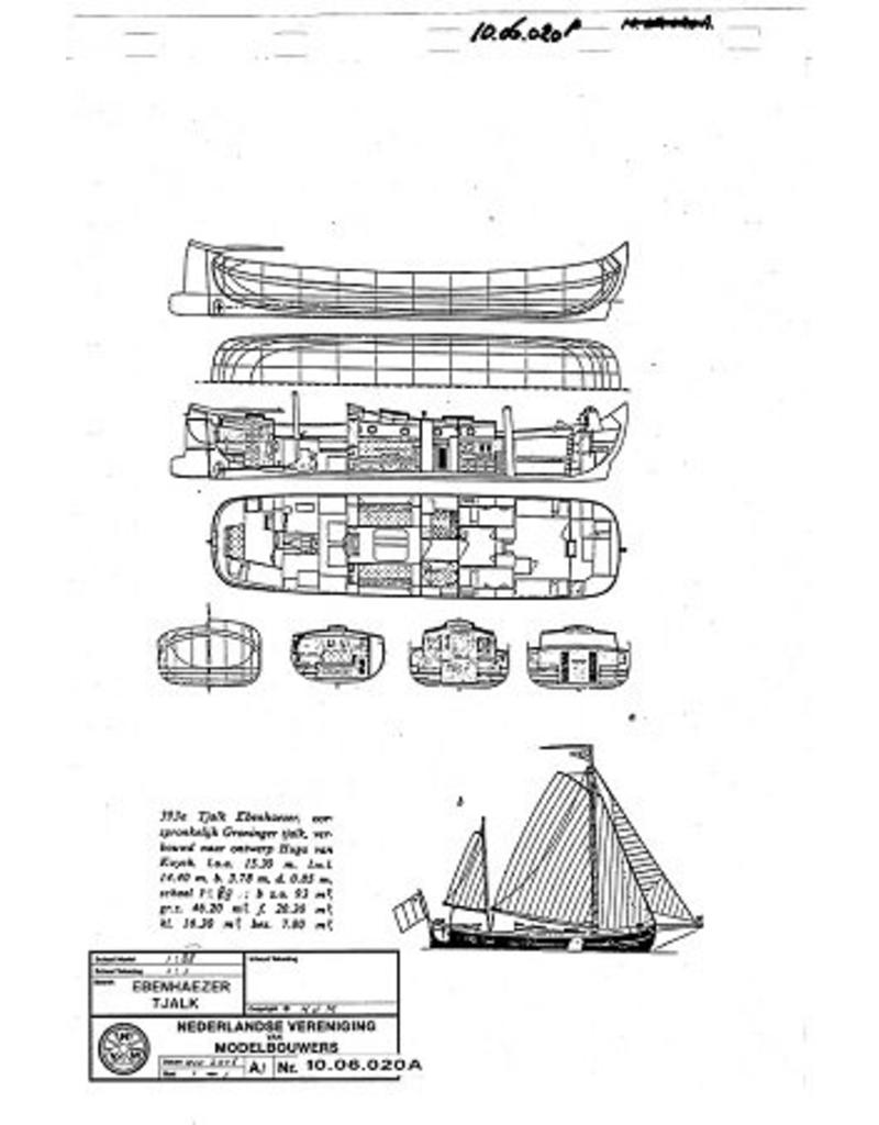 NVM 10.06.020A Groninger tjalk "Ebenhaezer" (tot jacht verbouwd)