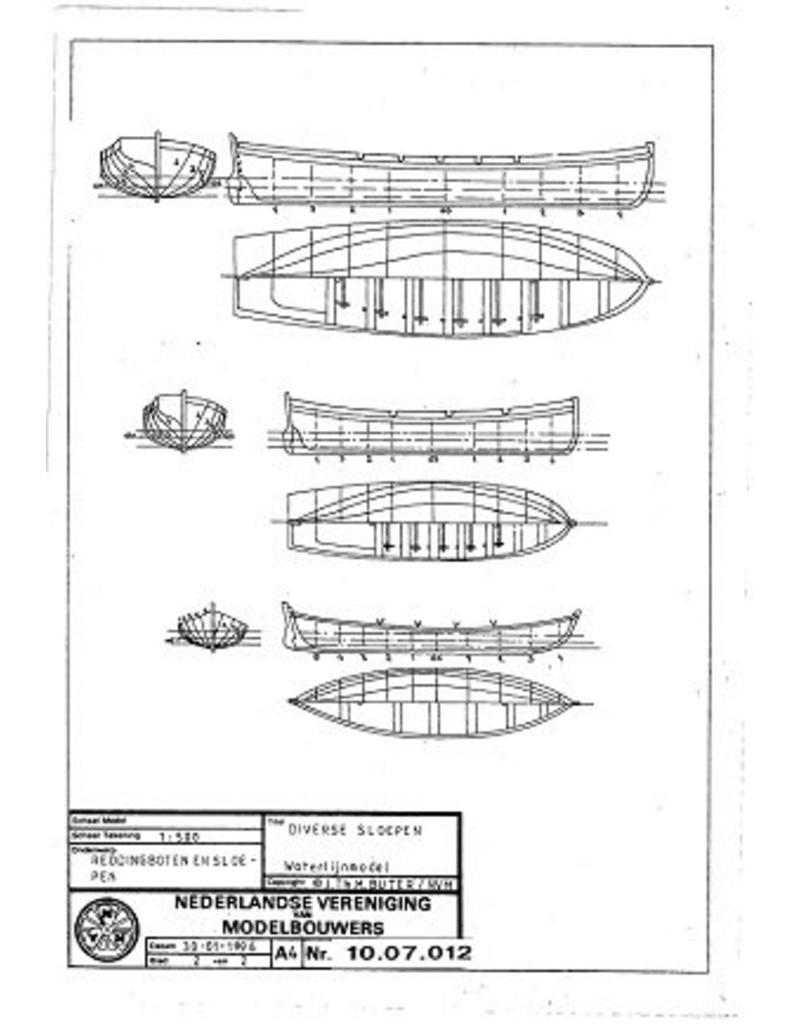 MBT 7 different sloops - Building Drawing Scale 1 : 50 (10.07.012)