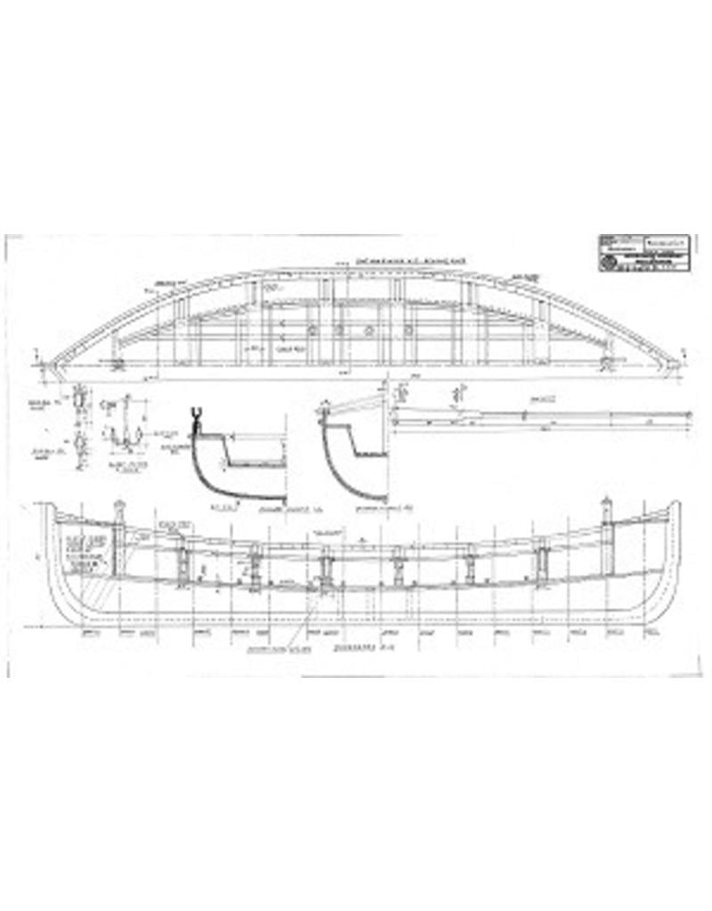MBT NZHRM rowing lifeboat "No. 6" - Noordwijk Station - Construction Drawing Scale 1 : 10 (10.07.022)