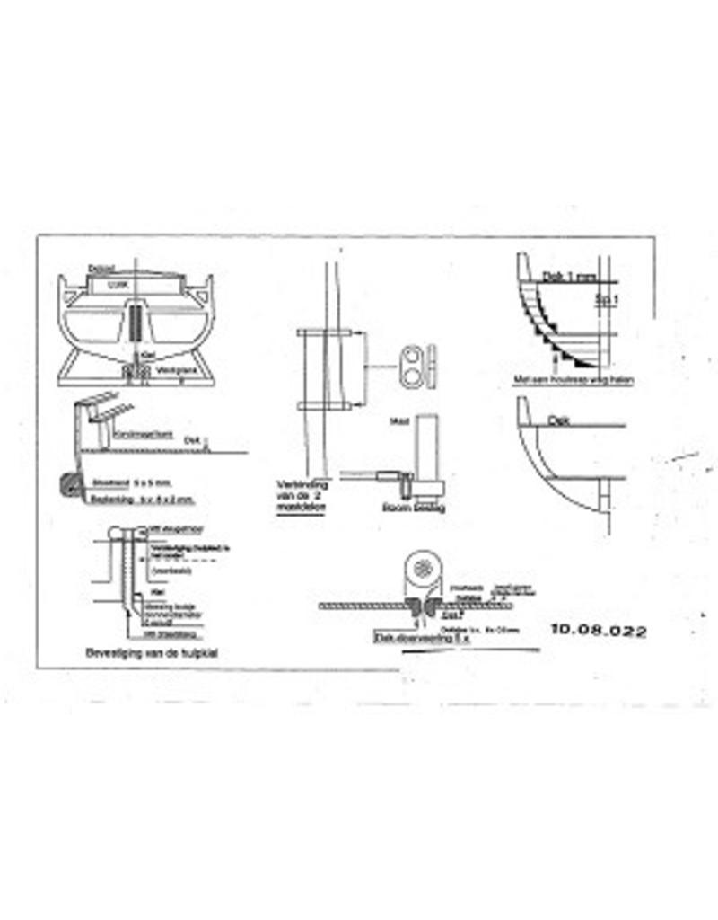 MBT 3-masted topsail schooner "Oosterschelde" (1918) - Construction Drawing Scale 1 : 20 (10.08.022)