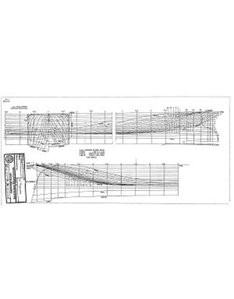 MBT Passenger ship SS "Rijndam" (1951) - HAL - Construction drawing Scale 1:200 (10.10.006)