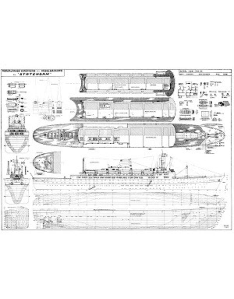 MBT Passenger ship ss "Statendam" (1956) - HAL - Construction Drawing Scale 1 : 200 (10.10.007)