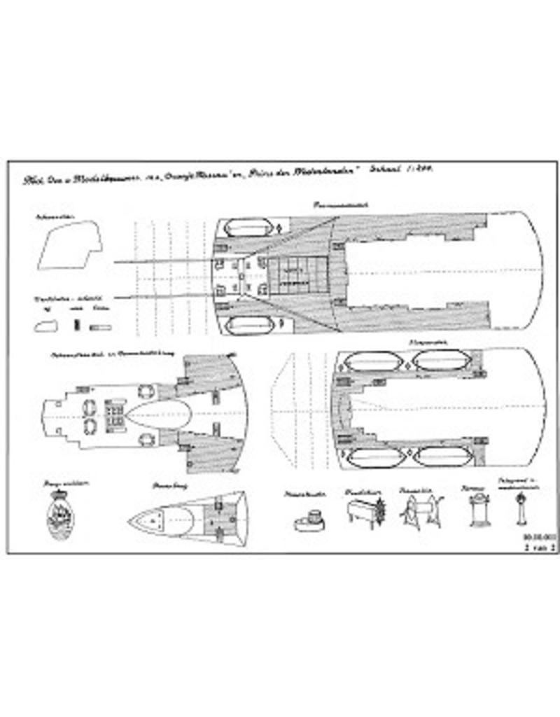 MBT Passenger ships MS "Oranje Nassau" and "Prins der Nederlanden" (1957) - KNSM - Construction drawing Scale 1:100 (10.10.011)