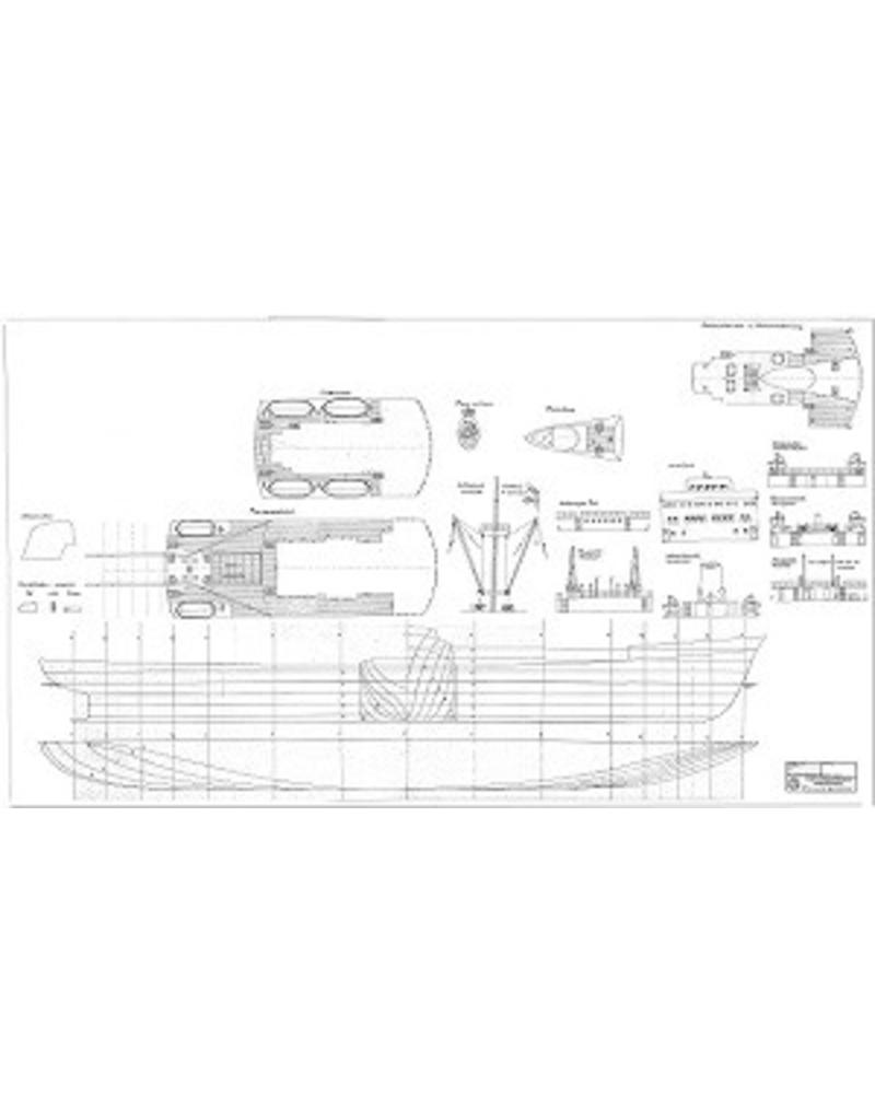 MBT Passenger ship MS "Oranje Nassau", "Prins der Nederlanden" (1957) KNSM - Construction drawing Scale 1:100 (10.10.011/A)