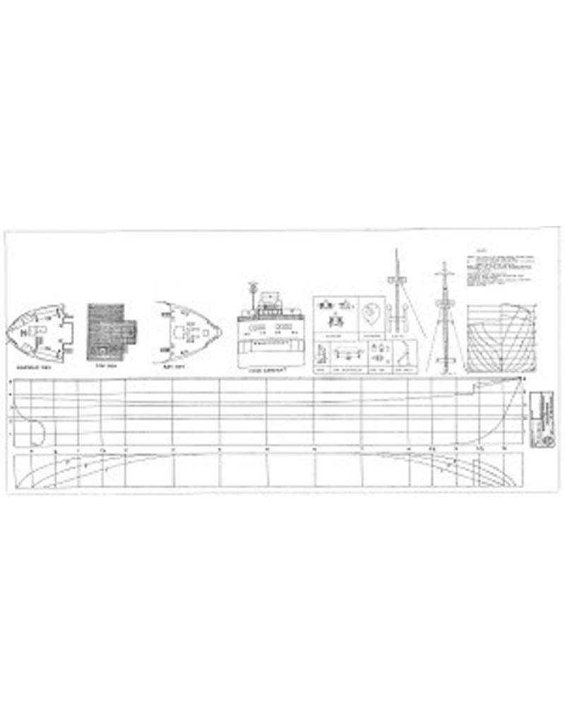 MBT Cargo-pass. ship ms "Willemstad" (1950) - KNSM; ex "Socrates" (1938) - Building Drawing Scale 1 : 100 (10.10.020/A)
