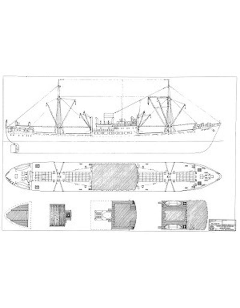 MBT Vrachtschip ms "Stentor" (1943) - KNSM - Bouwtekening Schaal 1 : 100 (10.10.025/A)